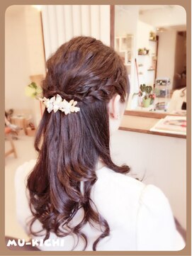 むーきち 三鷹(mu-kichi) 結婚式♪二次会♪ハーフアップアレンジ[mu-kichi　三鷹]