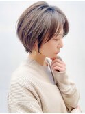 【銀座◇成田】ヘルシースタイショコラアッシュ丸みショートボブ