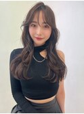 大人可愛い韓国ヘア×レイヤーカット×天使バング〔川又〕