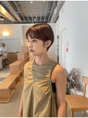 オリーブベージュ マッシュショート