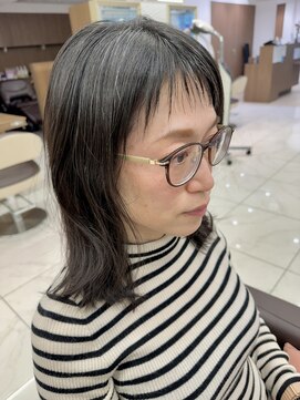 アッシュ 下北沢店(Ash) エイジング毛をいかしたショートバングがかわいい外はねミディ