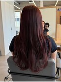 ダブルカラーピンクベージュベージュカラーケアブリーチレイヤー