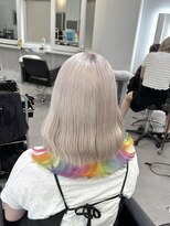 シェイロ(Cielro)&nbsp;ホワイトカラー×裾カラーレインボーカラー