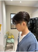 ダウンパーマ 韓国メンズヘア センターパート