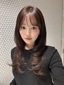 サイン 表参道(SIGN) 韓国ヘアーハッシュカットレイヤーカットグレージュブリーチ無し