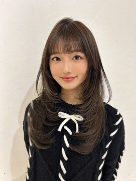 アンダーバーホワイト(_WHITE) 大人気ワンカールレイヤースタイル