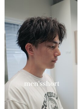 ロウ 銀座(RAW) メンズショート　フェザーパーマ