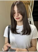 ブリーチカラー ブラウンベージュ レイヤーカット