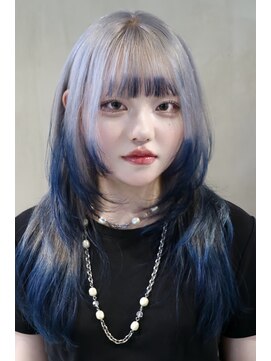 アマトウキョウ アユンチェ(AMA TOKYO×AYUNCHE) ロングレイヤーウルフ×エンドデザインカラー