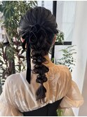 編み下ろしポニー