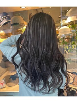 アンダーバーホワイト(_white) ハイライトブリーチ髪質改善トリートメントエクステ神戸三宮