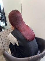 カシビ(kashibi)&nbsp;ブリーチなしレッドカラー　髪質改善縮毛矯正