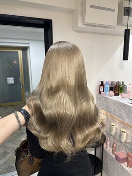 ラピス 名古屋駅前店(Lapis) ミルクティーベージュ/ブリーチ/ダブルカラー/髪質改善