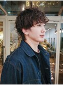 メンズカット/リバースセンターパート/ニュアンスパーマ/表参道