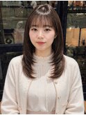 顔周りレイヤー/透明感カラー/髪質改善トリートメント