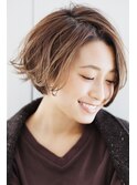 【Rire-リル銀座-】くせ毛風☆王道シルエットショートボブ