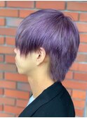 大人かっこいい★インスタ人気パープル×無造作マッシュ