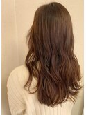 大人髪アプリコットカラー