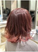 ニュアンスカラー/センターパート/ニュアンスパーマ/ブルージュ
