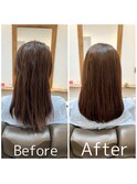 カットカラー髪質改然トリートメント