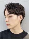 センターパート毛流れパーマニュアンスパーマ名古屋栄