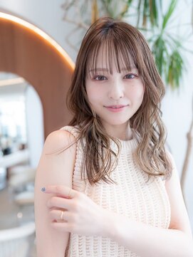 ケアリー 浦和美園(Carelly) 大人かわいい前髪セシルカットココアブラウンフリンジウェーブ