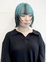 ココ 原宿(KOKO)&nbsp;黒髪小顔クラゲヘアーオリーブグレーココアベージュミント