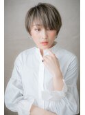 個性的シルバーアッシュ艶感マッシュショートX大宮10代20代30代!
