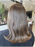オリーブベージュ大人可愛い透明感立体感×なみなみウェーブ