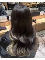 オーガニック ライフ 若葉 鶴ヶ島(organic+life)&nbsp;【艶感★シースルーバング】韓国 髪型 大人可愛いウェーブ巻き髪