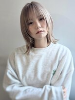 エル セルカ 高田馬場(el CERCA) おしゃれ女子ウルフ外ハネ×ミルクティーベージュ