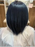 ダブルカラー ブリーチ ブルーブラック