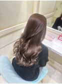 ラベンダーピンク/小顔/ワンレン/髪質改善/前髪