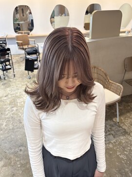 ユッカ 梅田(YUCCA) 【YUCCA】大人可愛い/ミディアム/milk tea beige