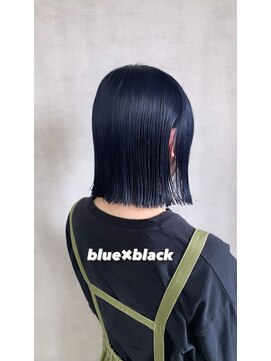 トリコ(ToricO) ダブルカラー　デザインカラー　ブリーチ　ブルーブラックカラー