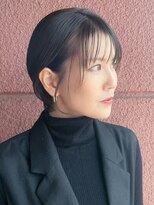 ウィズ 花見川店(Wiz)&nbsp;シースルーバング×ハンサムショート！黒髪で魅せるくびれヘア◎