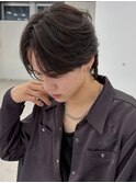 メンズセンターパート