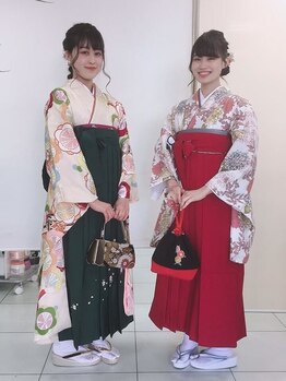 ラクルールの写真/【卒業式・入学式の予約受付中】[袴着付け・セット￥14300]シーンに合わせた着付けもお任せ＊