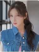 《Agu hair》韓国風ポニーテール×numberA.ケアオイルスリーク