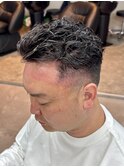 MEN’S HAIR/ブルーブラック/フェザーパーマ/稲毛駅