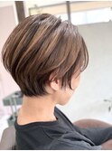 【大人ショートボブ】小顔に見せるショートe