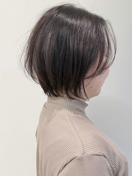 セイドット リー(Say. Ree) say.ショートボブひし形ショートミルクティーベージュ暗めカラー