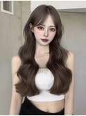 暗めカラー／レイヤーカット/顔まわり／韓国/銀座/前髪
