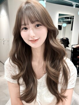 マインバイアフロートギンザ(MYNE by AFLOAT GINZA) レイヤーカット/前髪/顔周り/ミルクティーベージュ