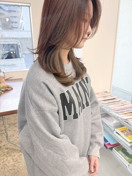 ザワン(the one .) 【the one.】顔周りのレイヤーとイヤリングカラー　-TANAKA-