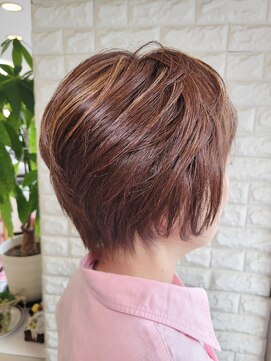 松本平太郎美容室 吉祥寺パートファイブ(PART5) 40代50代60代×ショートレイヤー×イノアカラー×ハイライト