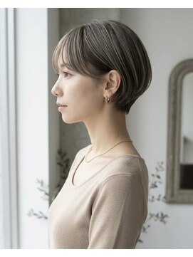 ゲイン(Gain) ショートカットx白髪ぼかしx髪質改善x縮毛矯正xダブルカラー