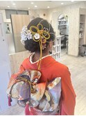 成人式＊シニヨンアレンジ＊セミロング