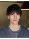 波巻きパーマスタイル