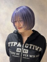 フェイス 石川町 (FACE) ブリーチベースでつくる透明感ラベンダーボブ